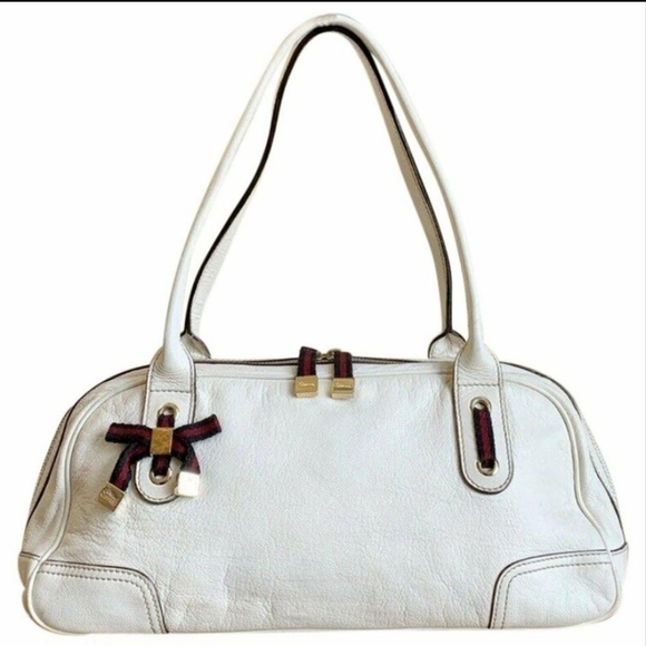 💌Gucci Off White Princy Boston Leather Handbag - Picture 15 of 15